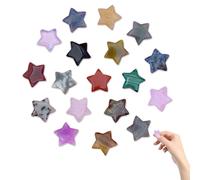 DALAETUS 18 Pezzi Cristallo Naturale a Forma di Stella, 2cm Pietre Preziose di Stella di Cristallo Curative Multicolori, Cristalli di Chakra per Equilibrio, Decorazione, Meditazione