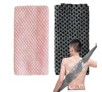 DALAETUS 2 Pezzi Giapponese Asciugamano Esfolianti Set, Spazzola Esfoliante per Uomini e Donne, Scrubber per il corpo (Nere Rosa)