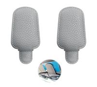 DALAETUS 2 Pezzi Porta Occhiali Auto Set, Porta Occhiali Auto per Auto Universale, Portaocchiali Auto per Occhiali di Diverse Dimensioni (Grigio