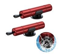 DALAETUS 2 Pezzi Strumento di Emergenza Taglia Cinture di Sicurezza e Rompivetro con 2 Supporti - Rompi Vetro Auto Emergenza, 2-in-1 Martello di Emergenza per Auto e Taglia Cinture, Rosso