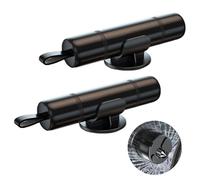 DALAETUS 2 Pezzi Strumento di Emergenza Taglia Cinture di Sicurezza e Rompivetro con 2 Supporti - Rompi Vetro Auto Emergenza, 2-in-1 Martello di Emergenza per Auto e Taglia Cinture, Nero