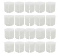 DALAETUS 20 Pezzi Distanziatori per Tende Set, 4.8cm Lunghe Distanziatori per Tende a Pieghe Perfette per Aste Fino a 35 mm, Rotondo Distanziatori per Tende per Tende con Occhielli (Bianco)