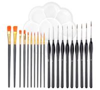 DALAETUS 21 Pezzi Set di Pennelli per Pittura Fine, Pennelli per Dipingere con Pennelli Acquerello e Tavolozza per Nail Art, Acrilico, Acquerello, Pittura ad Olio, Modellismo e Pittura a Righe