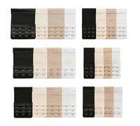 DALAETUS 24 Pezzi Donna Estensioni Reggiseno Kit, Prolunga Reggiseno, Allunga Reggiseno, Estensore di Reggiseno (Bianco + Nero + Colore Della Pelle + Albicocca)