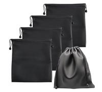 DALAETUS 4 Pezzi Custodia in Pelle PU con Coulisse Set, Custodia per Cuffie per Il Trasporto di Cuffie, Borsa per cuffie per l'uso in viaggio
