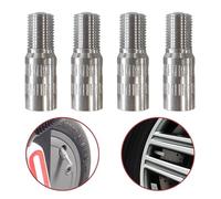 DALAETUS 4 Pezzi Estensione Valvola Auto, Prolunga Valvola Pneumatici 27 mm, Prolunga Valvola con Filetto, Prolunga Valvola Adattatore in Rame per Scooter, Auto, Motocicletta