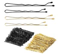 DALAETUS 400 Pezzi Fermagli per Capelli Kit, Metallo Forcine per Capelli, Mollette Capelli per Donne Bambini Ragazze Parrucchiere (5 & 6CM/ Dorato & Nero)