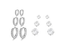 DALAETUS 6 Paia 925 Orecchini Set, Argento Sterling Orecchini per Donna, Piccoli Anallergici