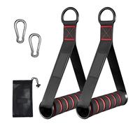 DALAETUS Set di 5 Maniglie Palestra, Maniglie a Fascia di Resistenza con Doppio Anello Metallico a Forma di D e Ganci Moschettone Grandi, Maniglie per Fitness per Home Fitness, Tricipiti, Allenamento
