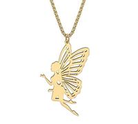 DALANE Acciaio Inossidabile Fata Gentile Collana 18K Placcata Oro Ciondolo Ali di Farfalla Regali di Gioielli per Donne Ragazze Charms Bomboniere di Partito (Placcato Oro B)