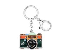 DALANE Acrilico Anni 80 90 Vintage Fotocamera Portachiavi Auto Chiavi Portafoglio Zaino Catene Portachiavi Divertimento Nostalgia Regali per Donne Ragazze Accessori (Verde)