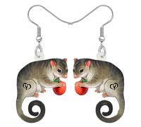 DALANE Carino acrilico anime Possum orecchini pendenti goccia animali gioielli opossum regali per donne ragazze charms, M, Acrilico