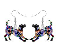 DALANE Graziosi orecchini pendenti in acrilico con motivo labrador, design artistico popolare, gioielli bohémien, regalo per donne, amanti dei cani, animali domestici, proprietari di cuccioli, Medio