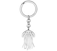 DALANE In Acciaio Inox Medusa Portachiavi Portafogli Portachiavi Sea Life Gioielli Charms Regali per le Donne Ragazze (Placcato Argento A)