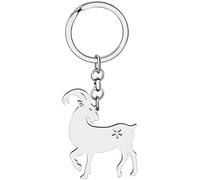 DALANE Portachiavi Acciaio Inox Capra Portafoglio Pecora Animali Gioielli Charms Regali per Donne Ragazze Borsa Decor (Placcata Argento)