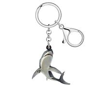 DALANE Portachiavi Acrilico Animali Oceano Squalo Granchio Balena Tartaruga Auto Portachiavi Regali per Donne Ragazze Borsetta Decor (Nero)