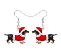 DALANE Regali di Natale Acrilico Carino Bassotto Cani Orecchini Penzoloni Goccia Divertente Cucciolo Animali Domestici Gioielli per Donne Ragazze Bambini Cani Amanti (Caffè)