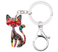 DALANE Smalto Lega Dolce Gatto Portachiavi Gattino Auto Portachiavi Animali Domestici Gioielli Regali per Donne Ragazze Borsa Charms (Multicolore)