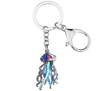 DALANE Smalto Lega Medusa Portachiavi Auto Portafoglio Portachiavi Novità Gioielli Regali per Donne Ragazze Bambini (Blu)