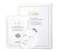 d'Alba Maschera Viso Trattamento Nutriente al Tartufo Bianco Italiano 5 Pezzi, Trattamento Viso Vegano, Nutriente in tessuto per Pelli Secche e Stanche, Maschera Coreana di Idratazione profonta