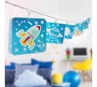 Dalber - Catena luminosa a razzi Rocket Luce notturna - Alimentazione USB per interni - Luce notturna per bambini - Alimentatore doppio USB 2A incluso - 3 intensità - 12 LED - Rocket