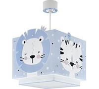 Dalber Lampada a sospensione per bambini, motivo: animali della giungla, blu - N
