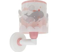 Dalber lampada applique da parete per bambini Whale Dreams balene rosa animali