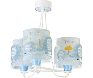 Dalber Lampada da soffitto 3 luci Little Elephant Elefante Blu