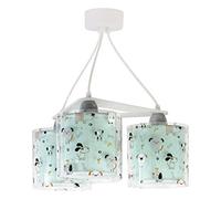 Dalber - Lampada da soffitto E-27, Cani felici, Multicolore, 39 x 39 x 20