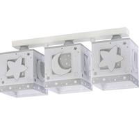 Lampadario Plafoneria a 3 faretti Luna Grigio Multicolor