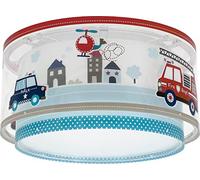 Dalber Police plafoniera, blu/bianco, Ø 33 cm Dalber