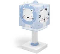 Dalber Lampada da tavolo o comodino per bambini Baby Jungle Blue Animali della giungla, 63111NT, G4-4W LED - Lampadina inclusa