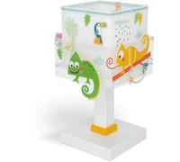 Dalber Lampada da tavolo o comodino per bambini Happy Jungle camaleonte animale, 63311N, G4-4W LED - Lampadina inclusa