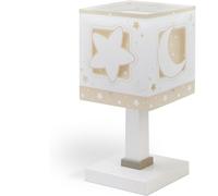 Dalber Lampada da tavolo o comodino per bambini Moonlight Luna e stelle beige, 63231NB, G4-4W LED - Lampadina inclusa