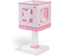 Dalber Lampada da tavolo o comodino per bambini Moonlight Luna e stelle rosa, 63231NS, G4-4W LED - Lampadina inclusa