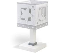 Dalber Lampada da tavolo o comodino per bambini Moonlight Luna grigia e stelle, 63231NE, G4-4W LED - Lampadina inclusa