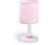Dalber Lampada da tavolo o comodino per bambini Sweet Dreams Cuori rosa