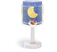 Dalber Lampada da tavolo per bambini, luce da comodino e da notte Moon Dreams animali luna nuvole stelle blu, 76631, G4-4W LED - Lampadina inclusa