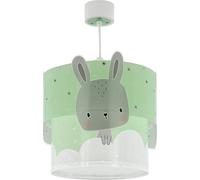 Dalber Lampada per cameretta dei bambini, lampada a sospensione, lampada da soffitto per bambini, lampada da soffitto per cameretta dei bambini, coniglietto animali, verde, 61152H, E27