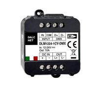 Dalcnet DLM1224-1CV-DMX Led Dimmer Bus DMX512 12V 24V 10A Pulsante N.O. 0/1-10V