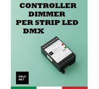 DALCNET - DLX1224-4CV-DMX - CONTROLLER DIMMER PER STRIP LED RGBW - DMX512 - 4 CH