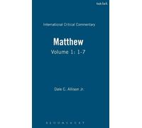 Dale C. Allison Matthew: Volume 1: 1-7 (Copertina rigida)