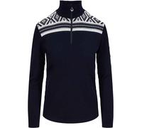 Dale of Norway - Maglione a collo alto in Lana Merino - Cortina Basic Sweater Navy/Off White per Donne in Pelle - Taglia L - Blu navy