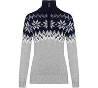 Dale of Norway - Maglione a collo alto in Lana Merino - Myking Sweater Light Charcoal/Off White/Navy per Donne - Taglia S - Grigio