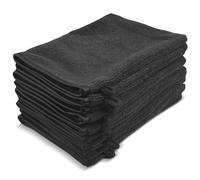 Dalephoric 10 Pezzi 14.6 x 21cm Guanti da Bagno, Guanto Doccia in Microfibra, Morbidi e Assorbenti, Guanto Esfoliante Corpo, Exfoliating Gloves, per Rimozione del Trucco, Lavati la Faccia, Nero