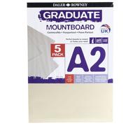 Daler Rowney A2 Graduate Mount Board Confezione Da 5 Avorio
