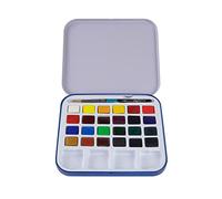 Daler Rowney Aquafine set da 24 mezzi godet di acquerello + pennello + tavolozza