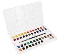 Daler Rowney Aquafine set da 48 mezzi godet di acquerello + pennello