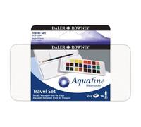 Daler Rowney Aquafine - Set da viaggio con 24 1/2 godet, colori assortiti