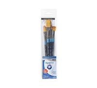 Daler Rowney-Aquafine set di 4 pennelli assortiti manico corto,ideali per acquerello